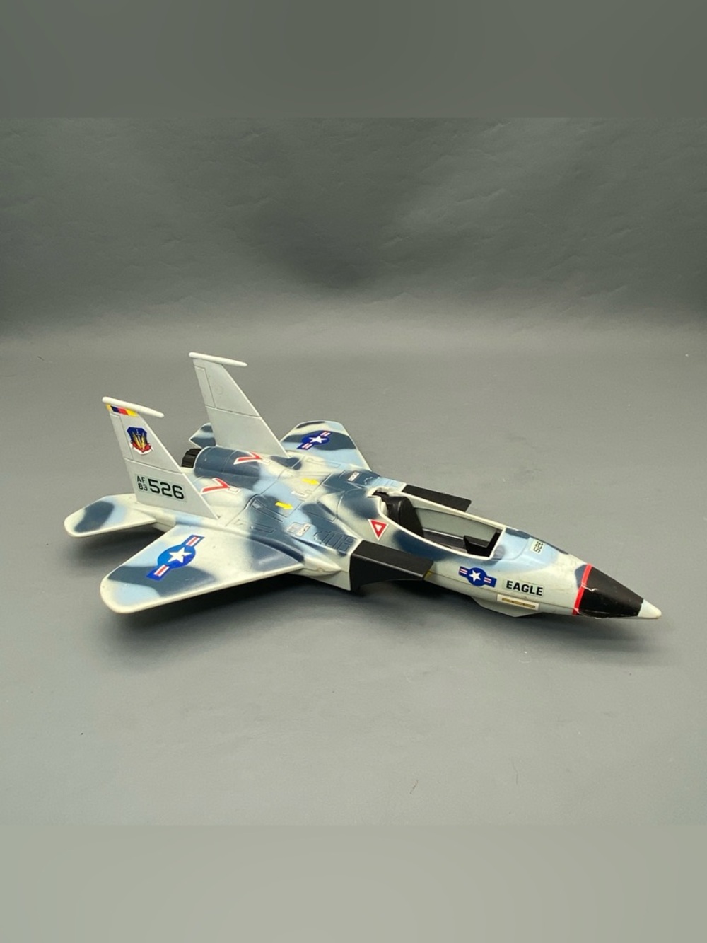 Eagle AF 526 Jet Fighter, 1982 Fisher Price Plane, 14"